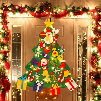 DIY Felt Christmas Tree Kit – 23-Piece Kids Holiday Decoration