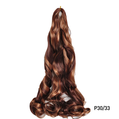 French Curl Braiding Hair 24 Inch – Pre-Stretched Synthetic Spiral Braids for Women