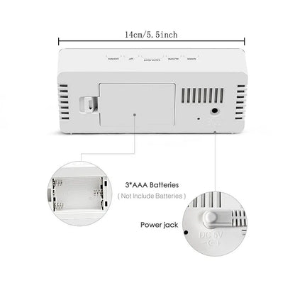 LED Digital Alarm Clock with Temperature Display for Bedroom & Desk