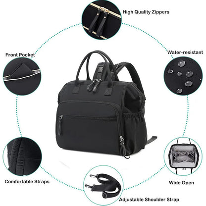 Diaper Bag Backpack Large Capacity Cotton Maternity Tote