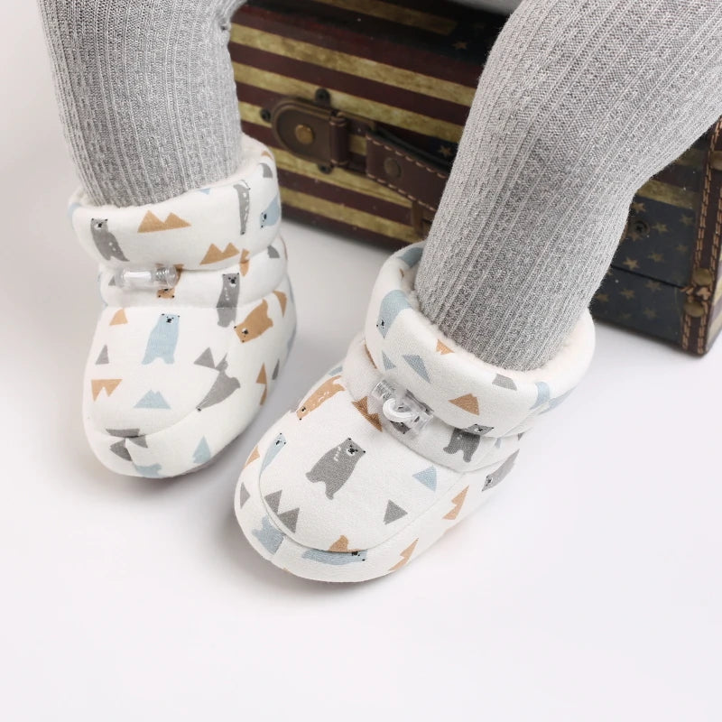 Baby Winter Boots – Cartoon Warm Fleece Booties for Boys & Girls