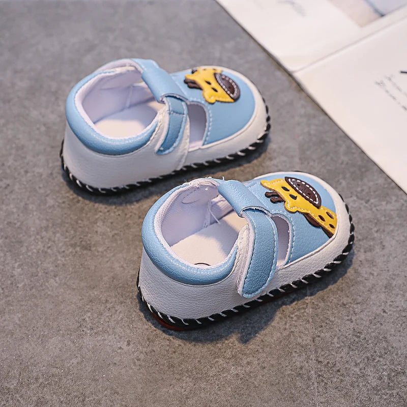 Cartoon Giraffe Baby Walking Shoes – Soft Sole for Boys & Girls