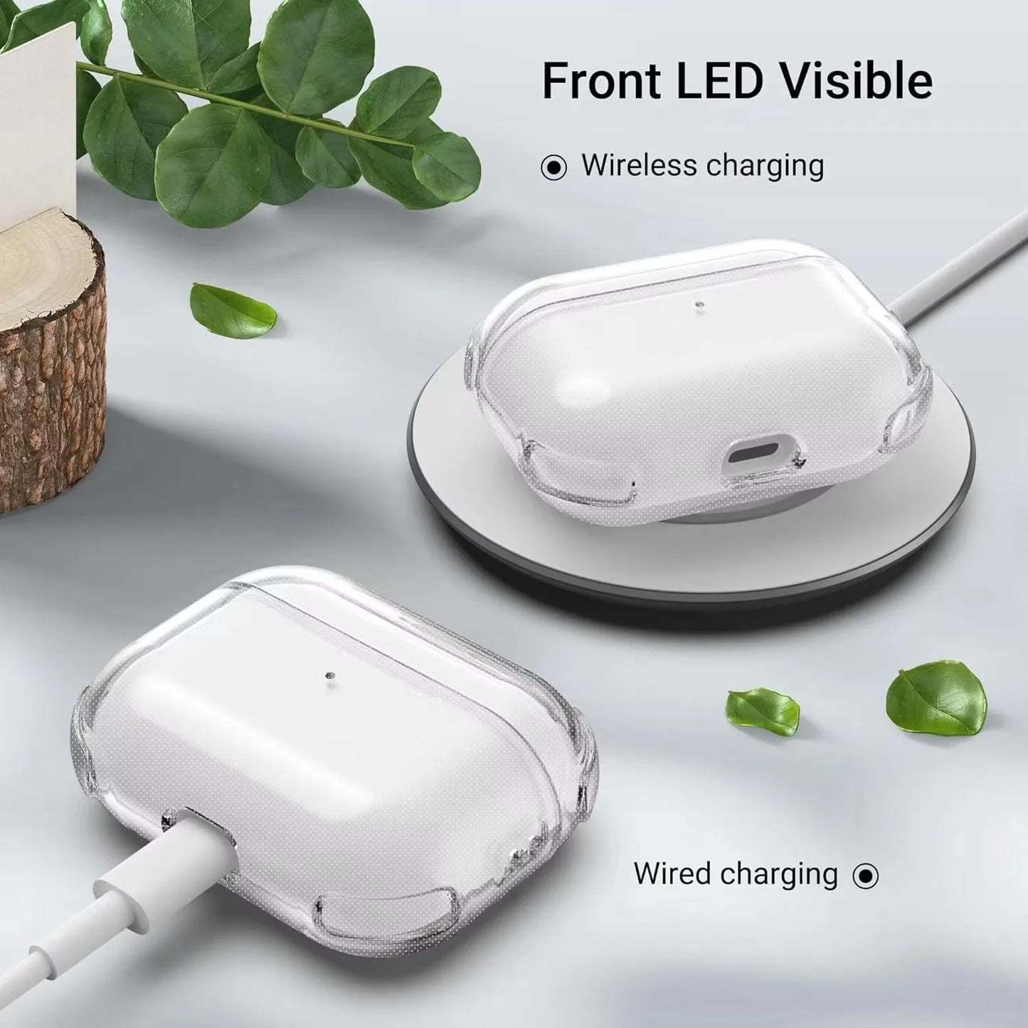 Clear AirPods Pro 3 Case with Keychain Ring – Shockproof TPU Cover