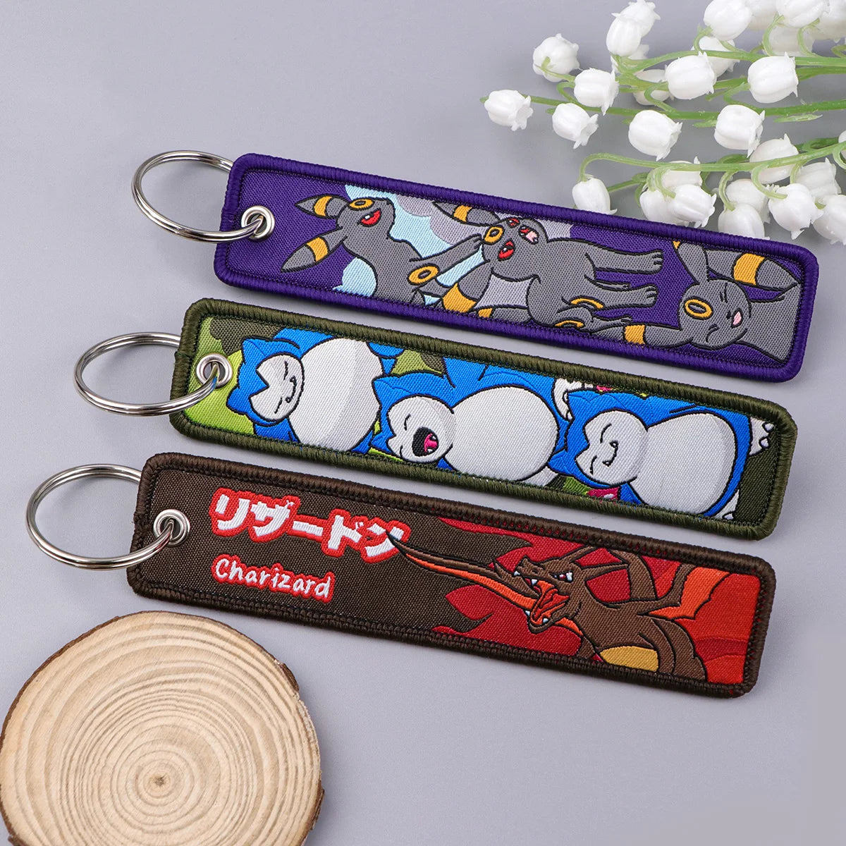 Anime Embroidered Keychain – Jet Tag Key Ring for Bags & Cars
