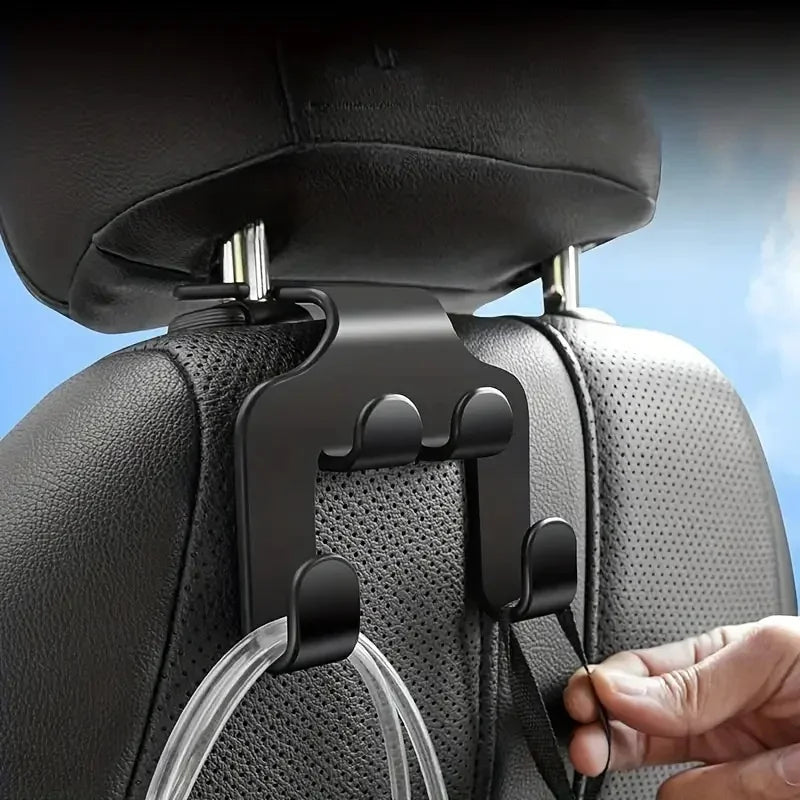 Car Headrest Hook – Back Seat Storage & Phone Holder