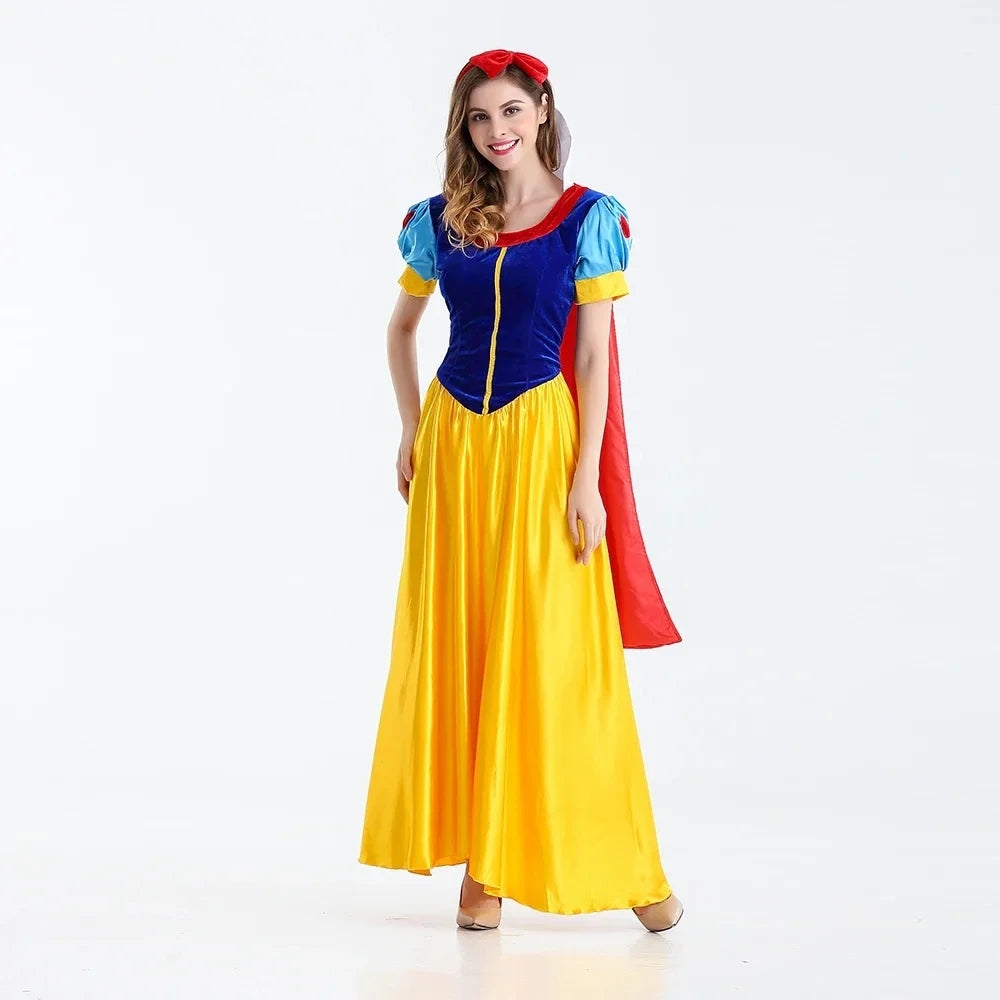 Snow White Princess Costume for Women – Halloween Cosplay Dress