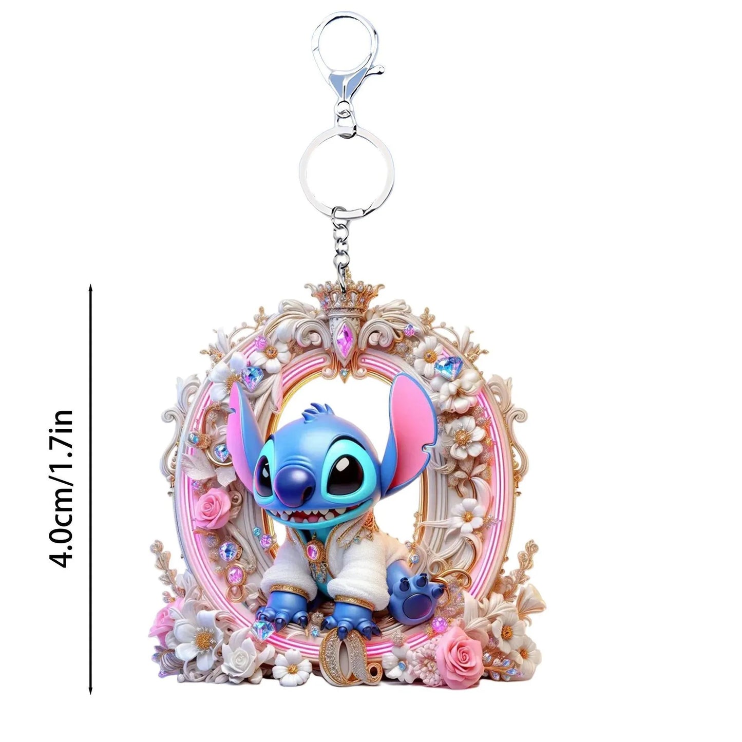 Stitch Letter Keychain – Acrylic Initial Pendant A–Z