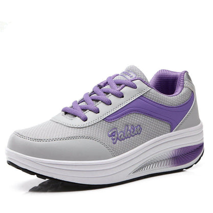 Women's Platform Walking Sneakers – Breathable Mesh