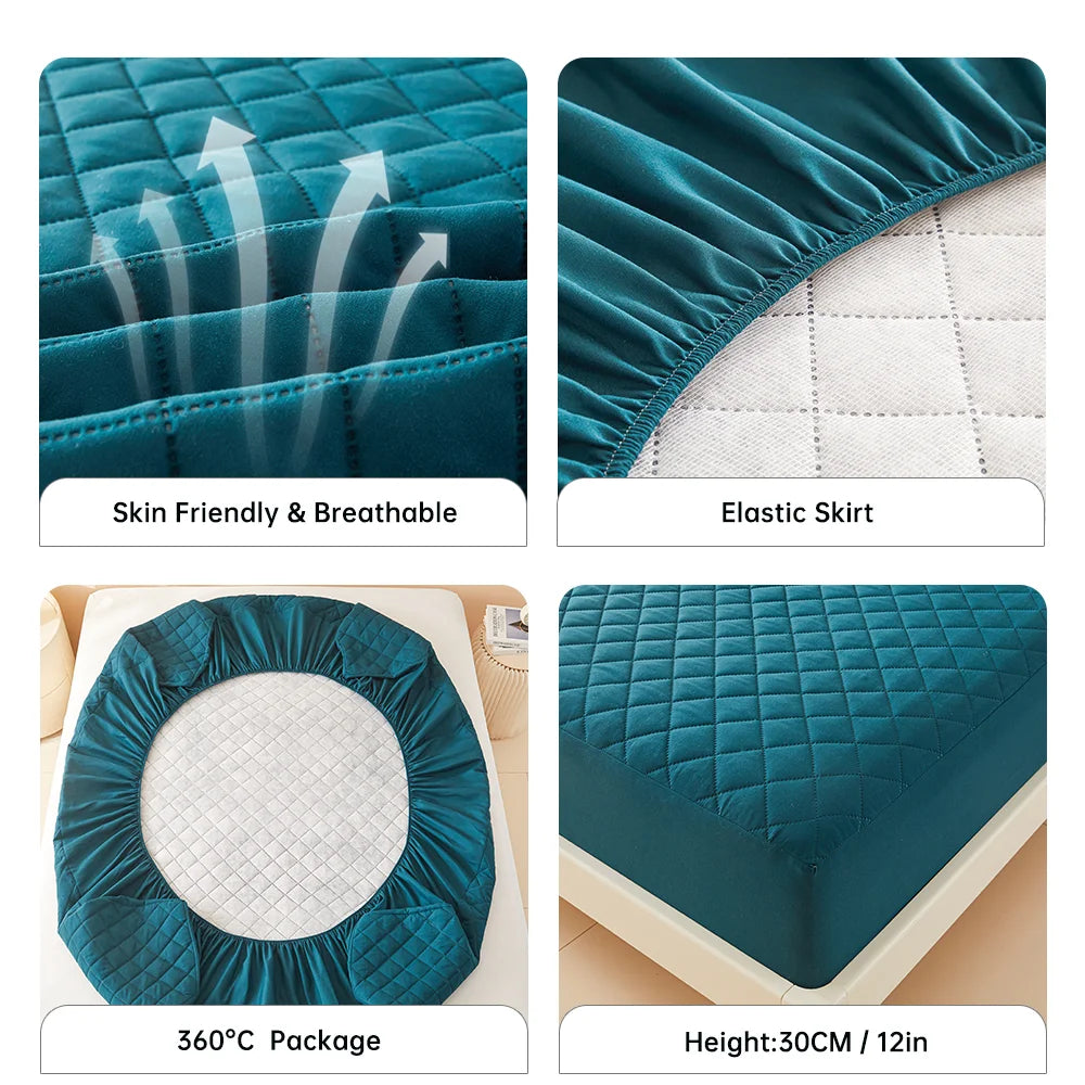 Waterproof Quilted Mattress Protector – 3D Air Fabric Deep Pocket Cover