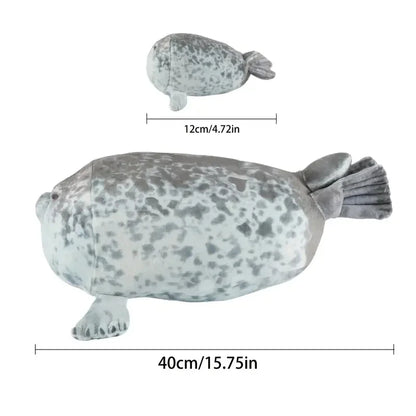 Mama & Baby Seal Plush Toy Set – Zipper Stuffed Animal Gift