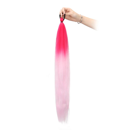 26-Inch Ombre Straight Ponytail Extension with Elastic Tie