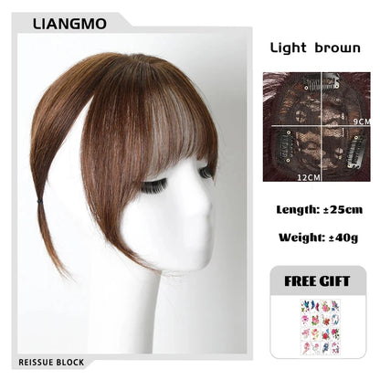 Clip-In Hair Topper with Bangs – Invisible Seamless Crown Coverage