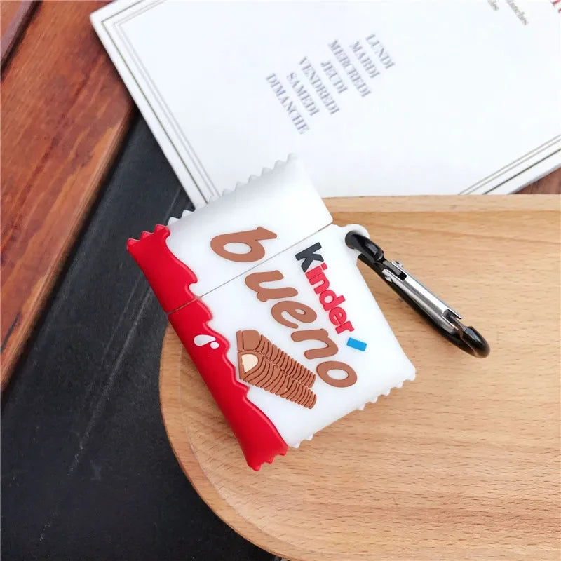 Cute Cartoon Snack AirPods Case – Fun 3D Silicone Protective Cover