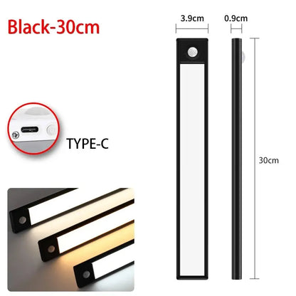 LED Motion Sensor Under Cabinet Light Bar – USB Rechargeable