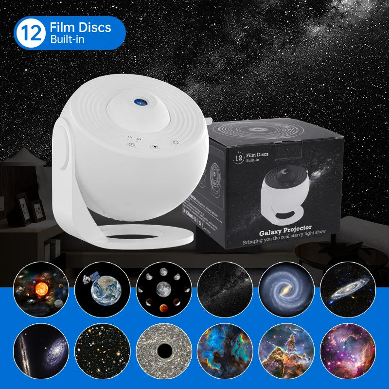 Galaxy Projector Night Light – 360° Rotating Planetarium Lamp