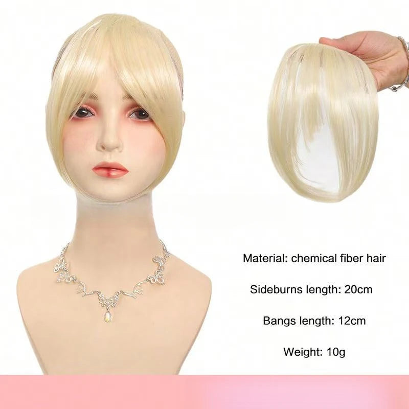 Clip-In Bangs Hair Extension – Natural Seamless Middle Part Fringe