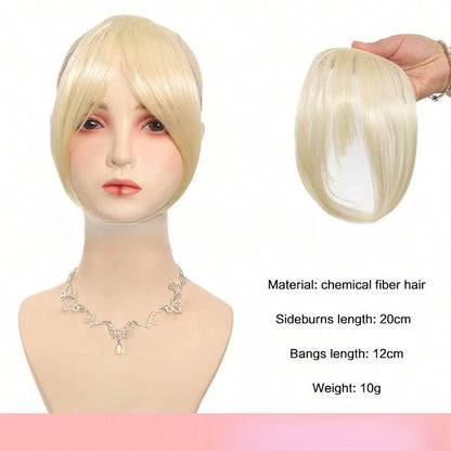 Clip-In Bangs Hair Extension – Natural Seamless Middle Part Fringe