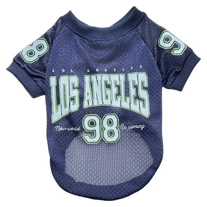 Mesh Breathable Dog Basketball Jersey Sport T-Shirt for Large & Small Dogs