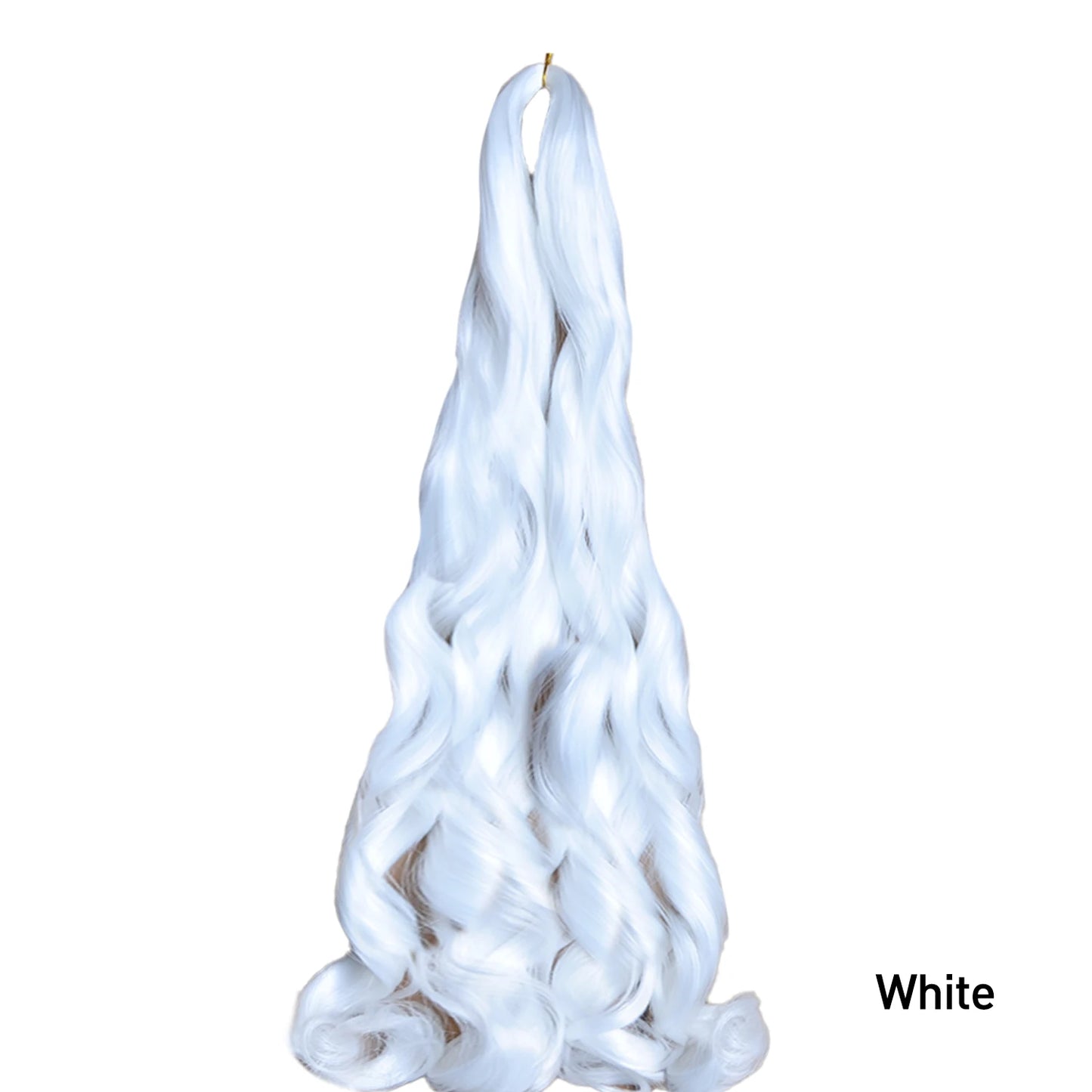 French Curl Braiding Hair 24 Inch – Pre-Stretched Synthetic Spiral Braids for Women