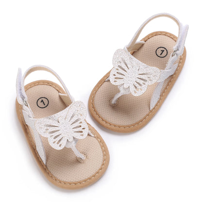 Baby Girl Butterfly Sandals – Soft Sole Summer Shoes for Infants