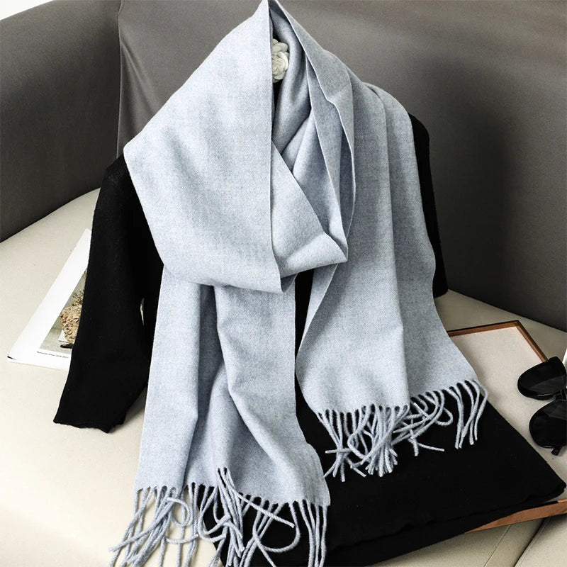 Cashmere-Feel Winter Scarf – Women's Long Warm Pashmina Shawl & Wrap