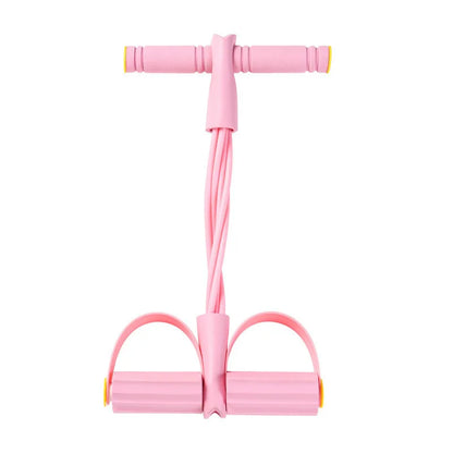 Pedal Resistance Band with Handles – 6-Tube Natural Rubber Yoga Puller