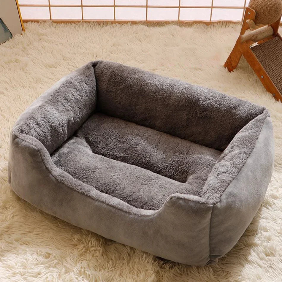 Plush Pet Sofa Bed – Soft Cushion for Dogs & Cats, S/M/L