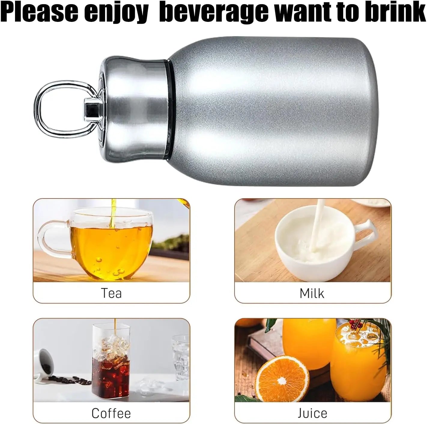 Mini Vacuum Insulated Water Bottle 10oz – Stainless Steel Travel Thermos