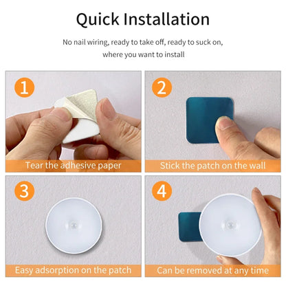 Motion Sensor LED Night Light Rechargeable Wall Light