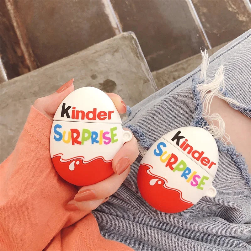Cute Cartoon Snack AirPods Case – Fun 3D Silicone Protective Cover