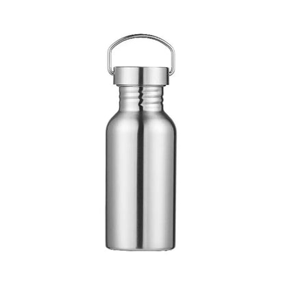 Stainless Steel Sports Water Bottle – Bamboo or Steel Lid