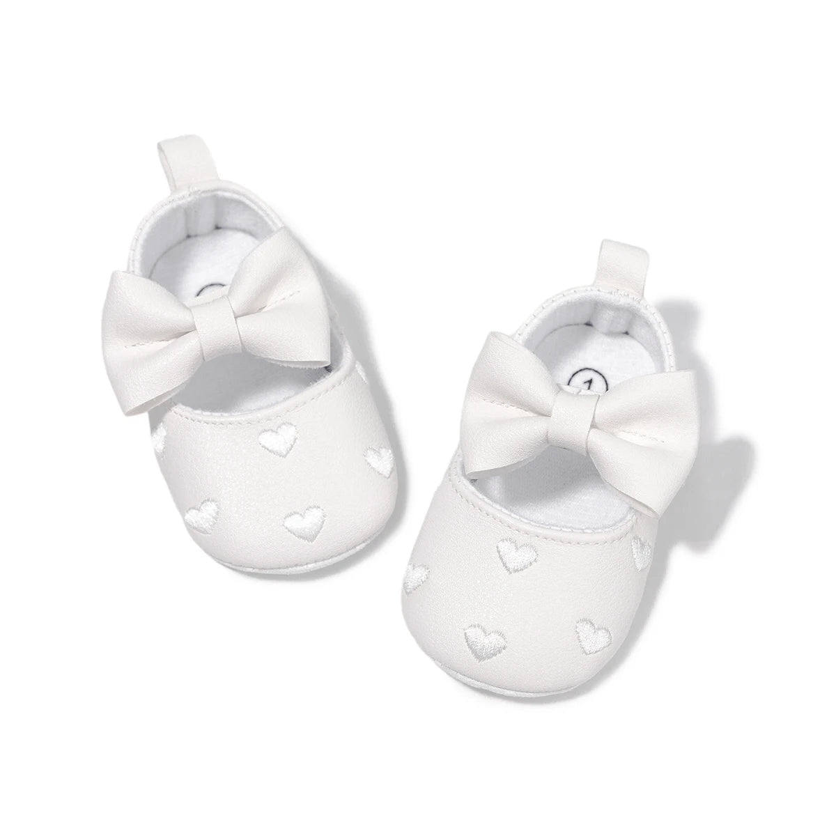 Baby Girl Bow-Knot First Walker Shoes – Soft Sole Heart Flats