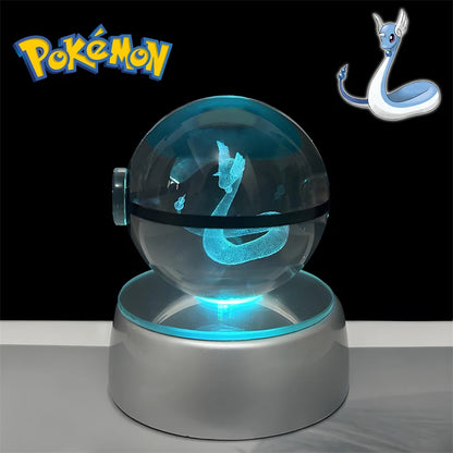 Pokémon 3D Crystal Poké Ball Night Light with LED Base
