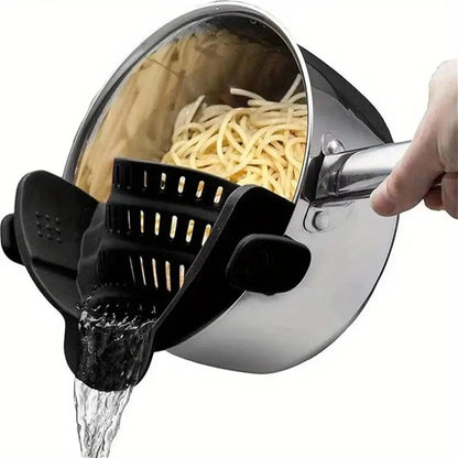 Clip-On Pot Strainer Silicone Adjustable Pan Drain Filter