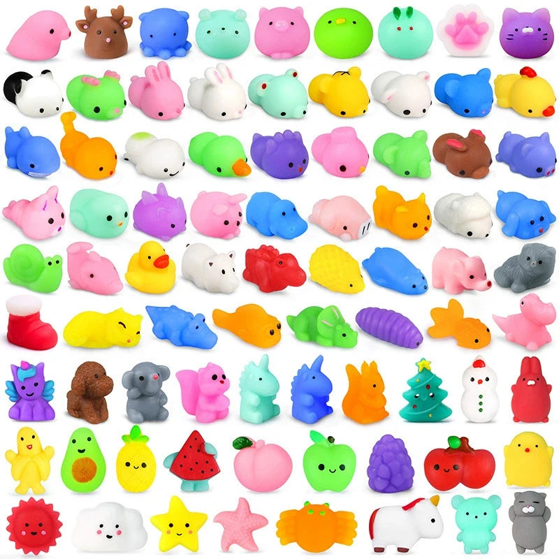 Mochi Squishy Kawaii Animal Toys – Stress Relief Squeeze Pack