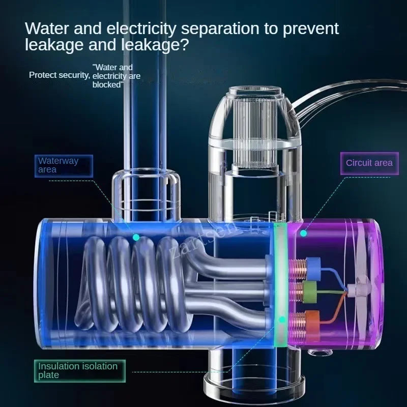 Instant Hot Water Faucet 3000W Tankless Electric Kitchen Tap
