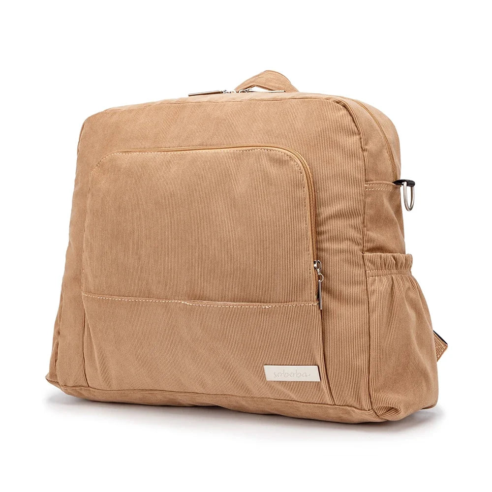 Diaper Backpack Large Capacity Corduroy Mom Bag