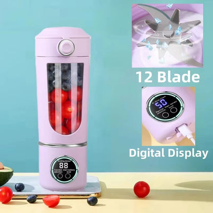 Portable Personal Blender – 700ml 12-Blade Smoothie Maker