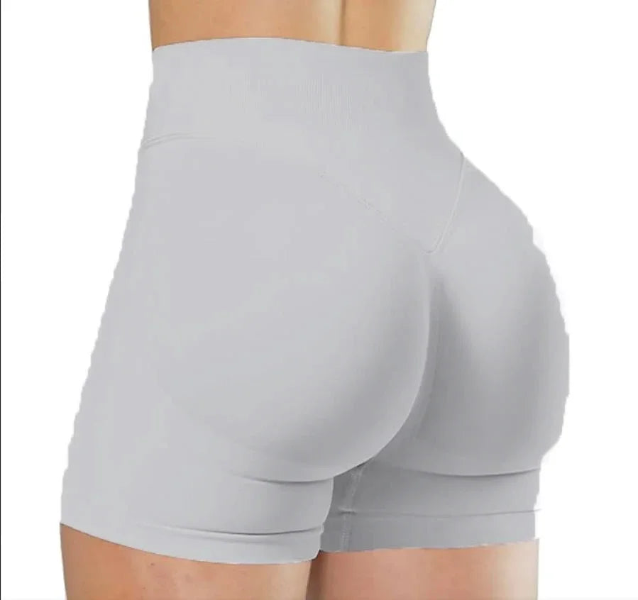 Women's High Waist Seamless Scrunch Yoga Shorts