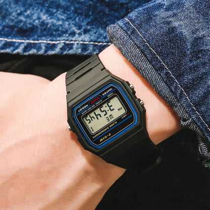 F91W Digital Sports Watch – LED, Waterproof, Unisex