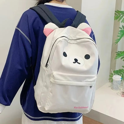 Cute Rilakkuma Bear Large Capacity School Backpack
