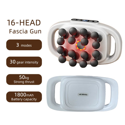 Fascia Gun Massager – Multi-Head High-Frequency Vibration