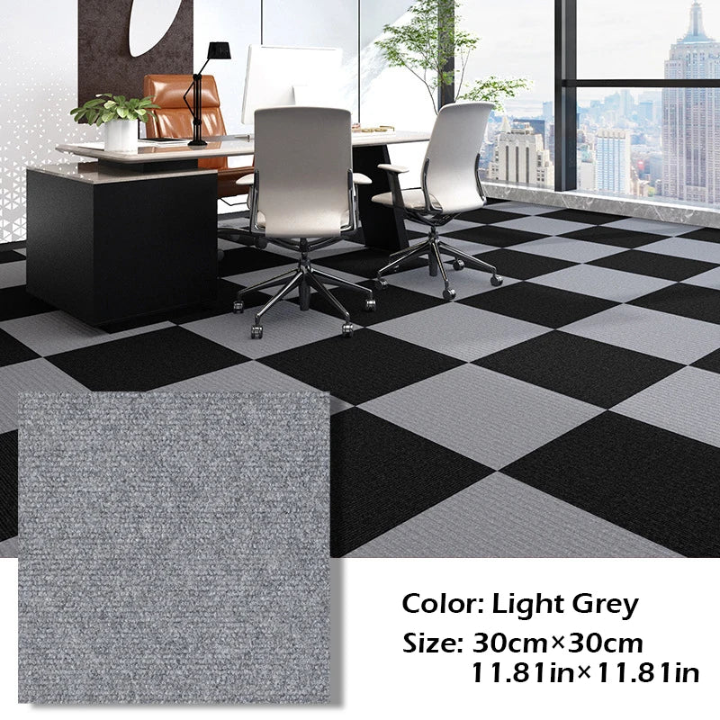 Self-Adhesive Carpet Tiles 12x12in – Anti-Slip DIY Floor Mat for Home & Office