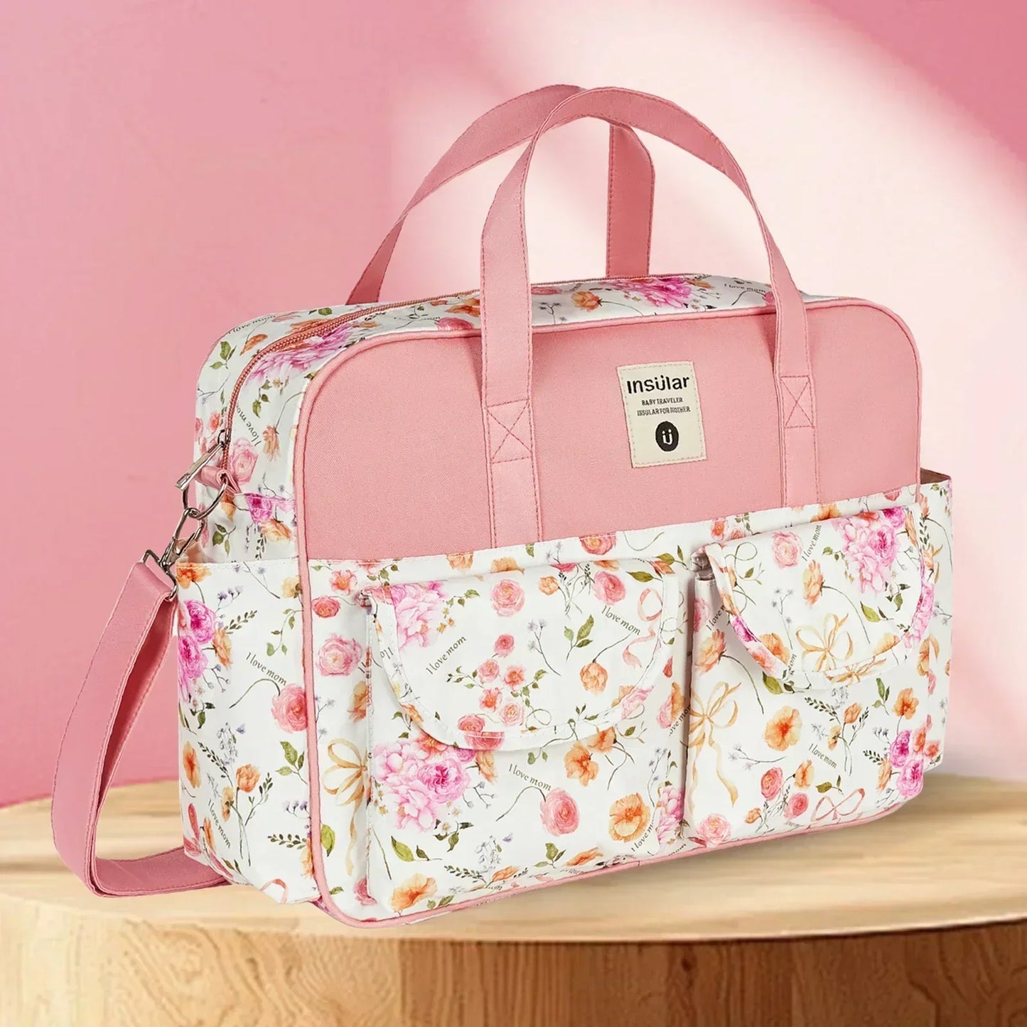 Large Capacity Diaper Bag Crossbody with Wide Opening