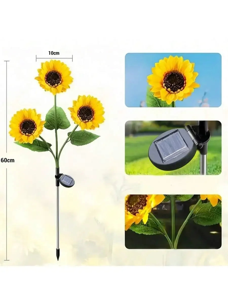 Solar Sunflower Garden Stake Light – Outdoor Waterproof LED Lawn Lamp
