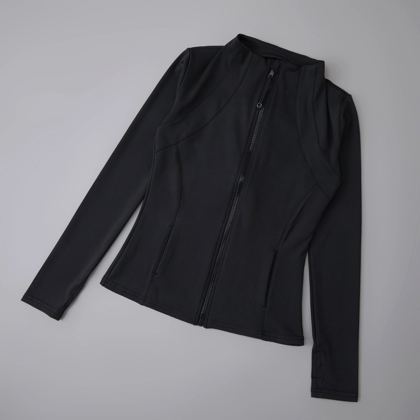 Women's Zip-Up Athletic Jacket – Slim Fit Running Sports Coat