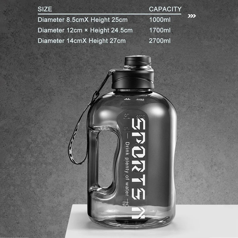 1.7L 2.7L Insulated Leak Proof Water Bottle with Straw