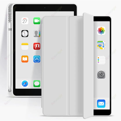iPad Case with Pencil Holder – Tri-Fold Smart Cover for All Models