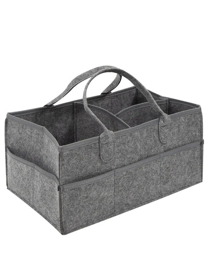 Diaper Caddy Organizer – Foldable Felt Storage Tote Bag