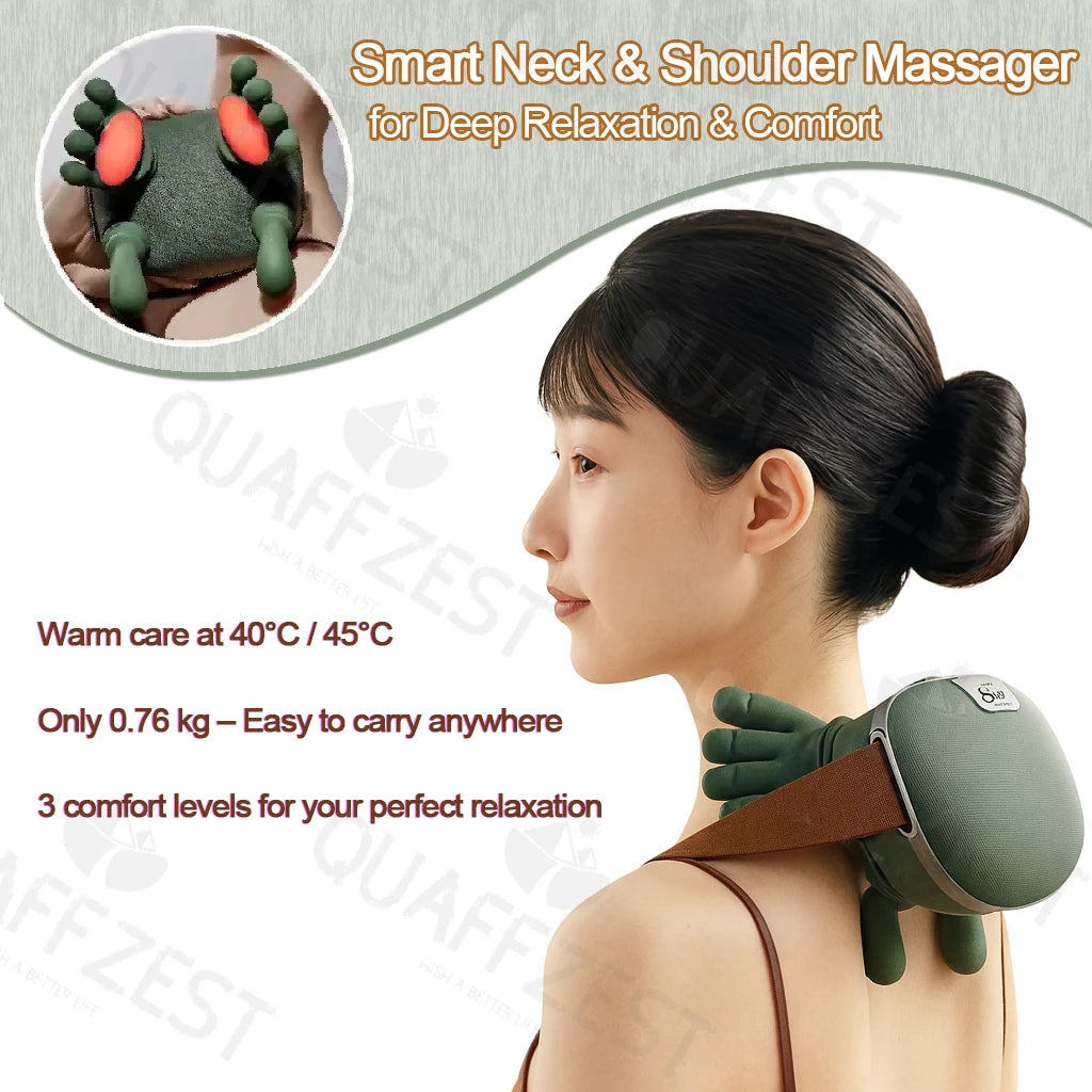 Electric Neck & Shoulder Massager with Heat – Wireless Kneading Shawl